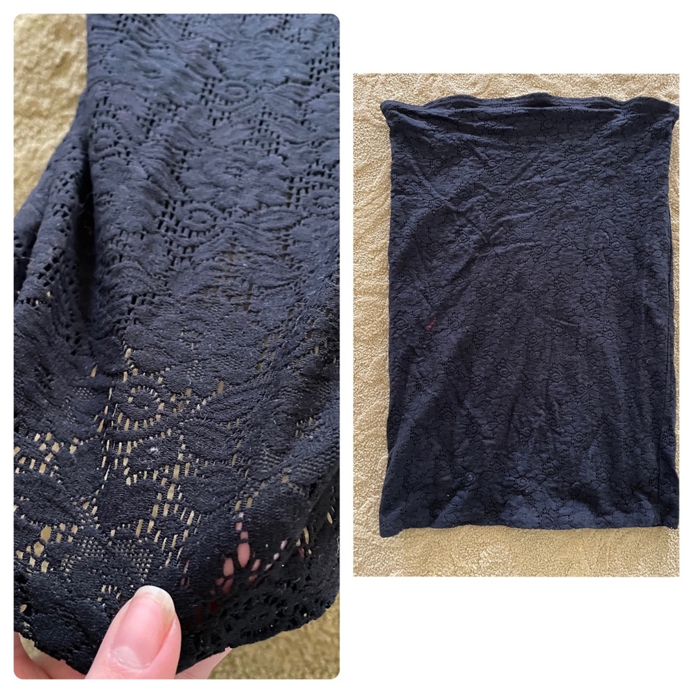 Belly beautiful black  lace maternity skirt m